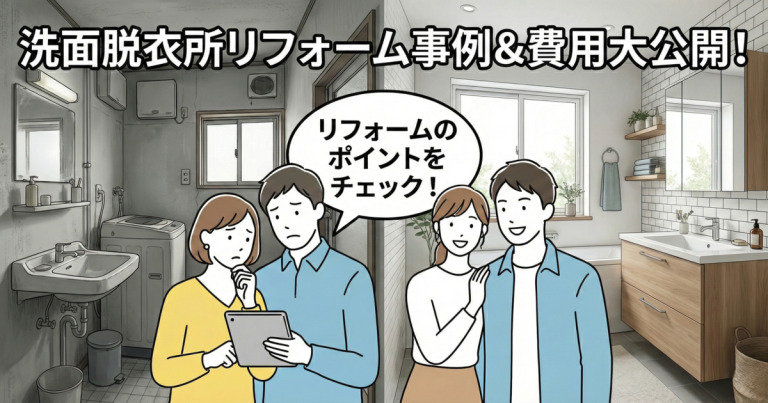 洗面脱衣所のリフォーム事例を費用付きで紹介！おしゃれで清潔な空間に！