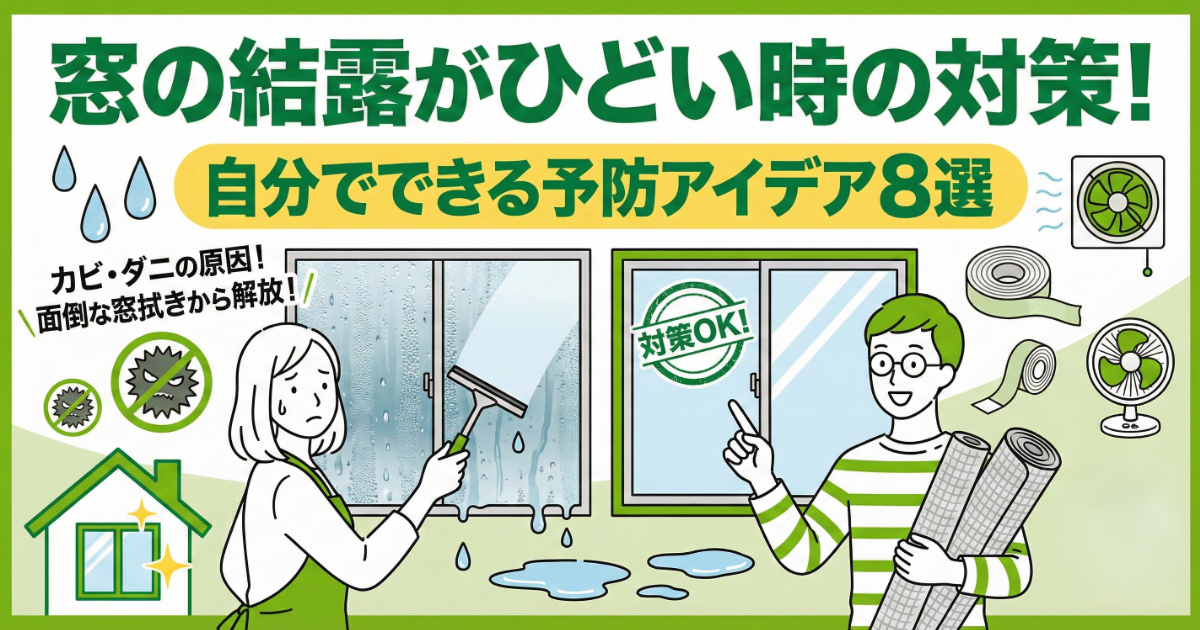 窓の結露がひどい時の対策は？自分でできる結露予防のアイデア8選