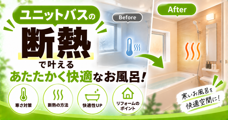 ユニットバスに後から断熱を追加したい!【2025年最新費用相場】高断熱浴槽へのリフォームは必要?