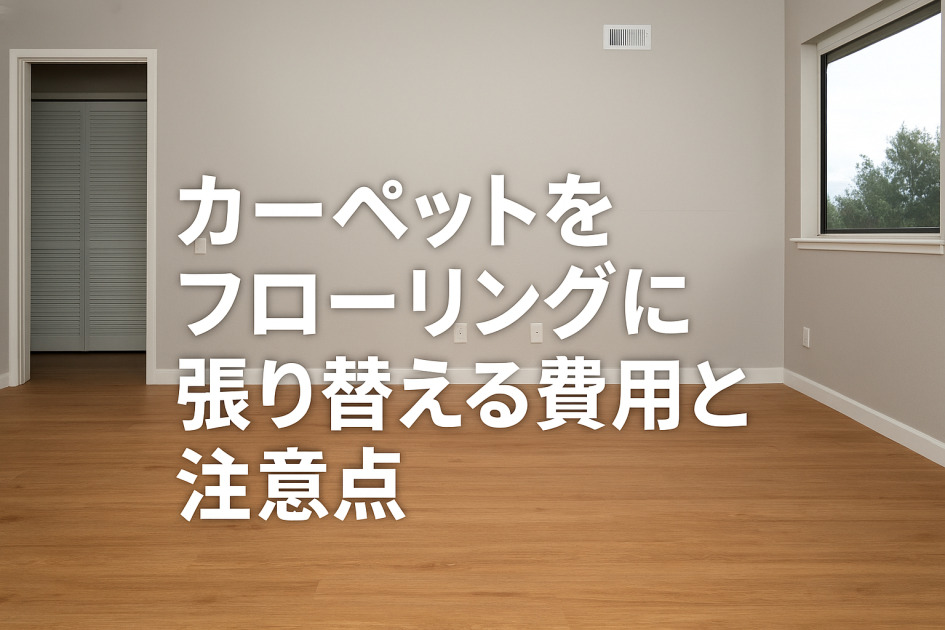 カーペットからフローリングにリフォームする費用は?高くなる要素も