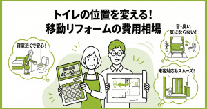 トイレの位置を変える移動リフォームにかかる費用の相場は？