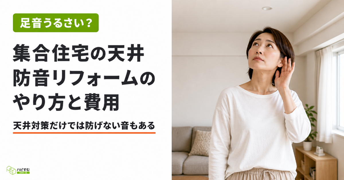 集合住宅の天井の防音リフォームのやり方とは？防音材や費用も解説