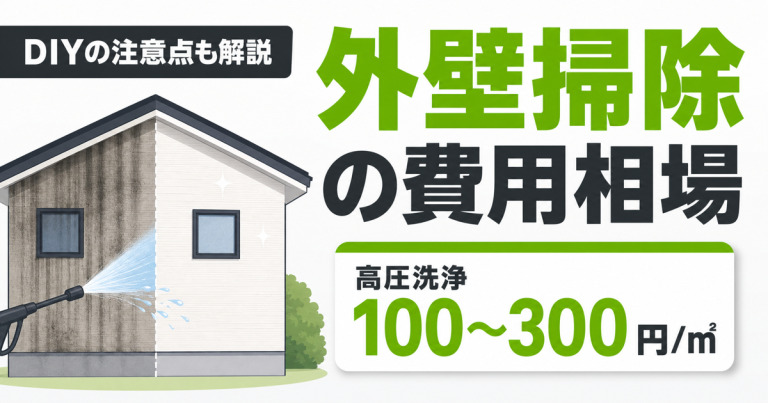 外壁の掃除は自分でできる?洗浄方法と費用、業者に頼む目安