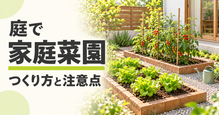 庭に家庭菜園を作る方法は？畑を作る費用や注意点、あったら便利な設備を紹介！