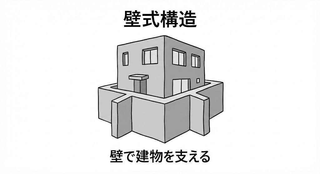 壁式構造のイラスト