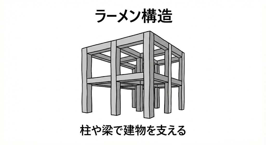 ラーメン構造のイラスト