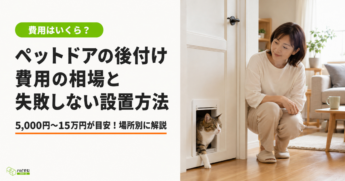 ペットドアの後付け費用はいくら？場所別・種類別の相場と失敗しない設置方法