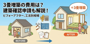 3畳の部屋を増築する費用は？建築確認申請も解説！ビフォーアフターはどうなる？