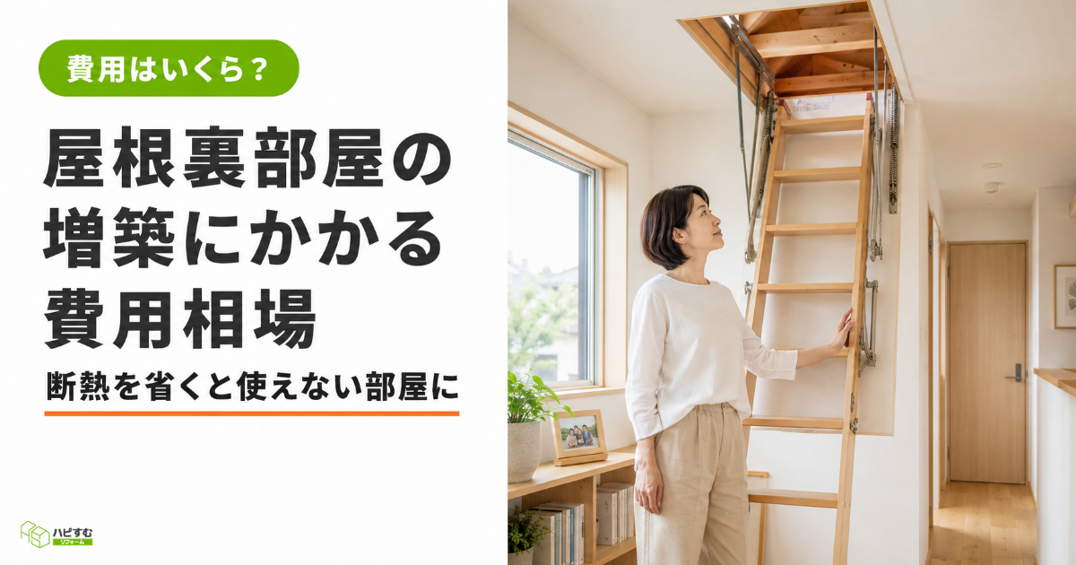屋根裏部屋の増築にかかる費用の相場は？メリット・デメリットも紹介！