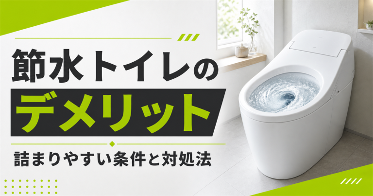 節水トイレのデメリットは?詰まりやすい条件と対処法を解説