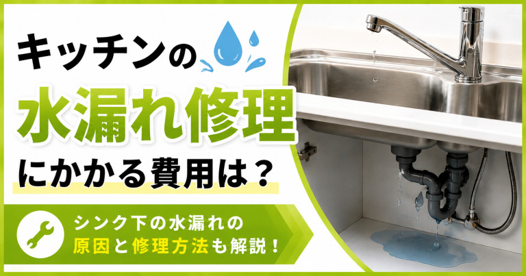 キッチンの水漏れ修理にかかる費用は？シンク下の水漏れの原因と修理方法も解説！