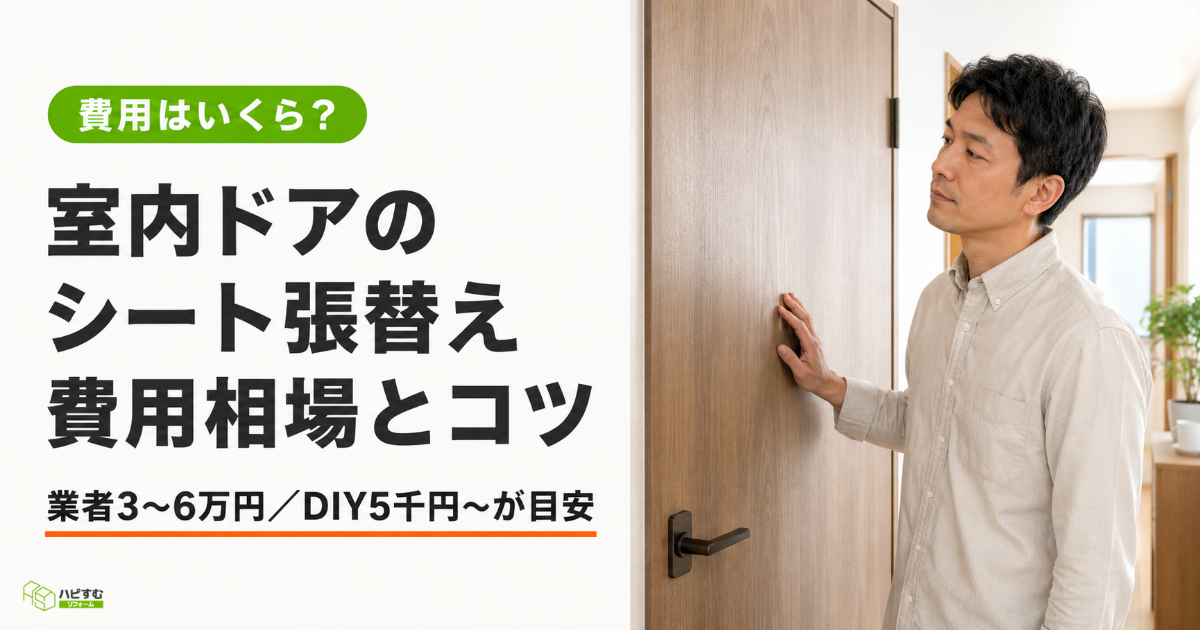 室内ドアのシート張替え費用はいくら？DIY・業者相場と安くする方法