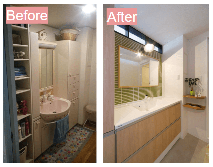 洗面台のリフォーム価格相場は 事例や工期についても解説 ハピすむ