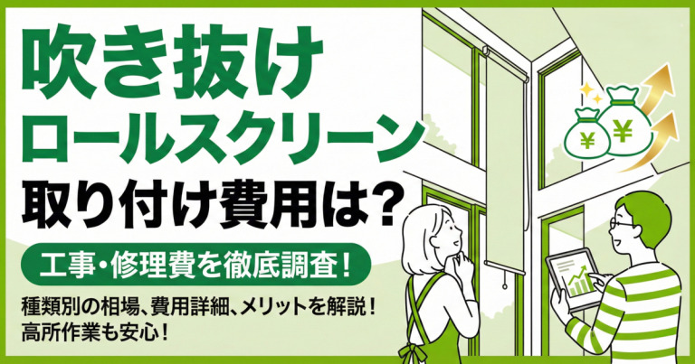 ロールスクリーンの取り付け費用は?工事・修理費を徹底調査