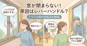 窓が閉まらないのはレバーハンドルが原因？トラブル時の対処法