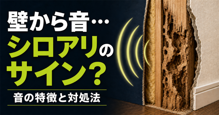 シロアリが発生すると壁から音がするって本当？放置するとどうなる？