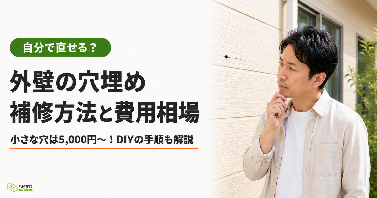 外壁に穴が開いていたら放置はダメ！補修方法から費用相場まで徹底解説