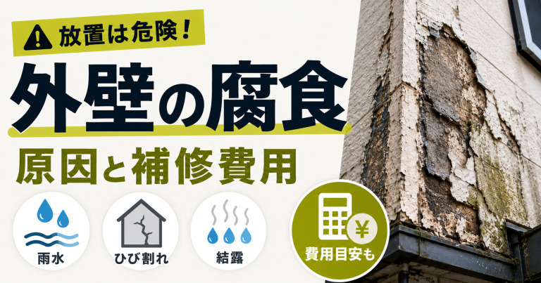 外壁の腐食を放置する危険性と補修費用・原因を解説
