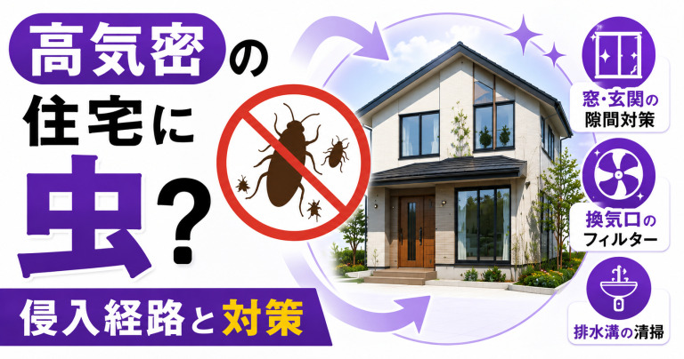 高気密の住宅に虫?侵入経路と対策