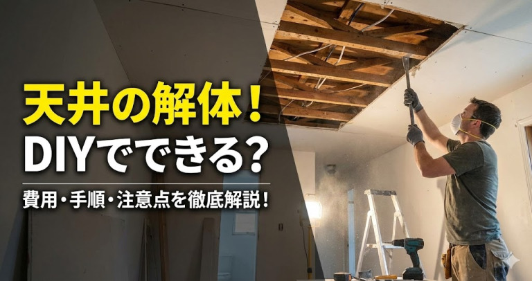 天井の解体！費用と手順は？DIYでも可能って本当？