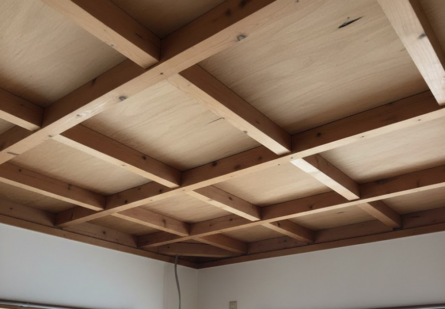 室内から見た天井のイラスト