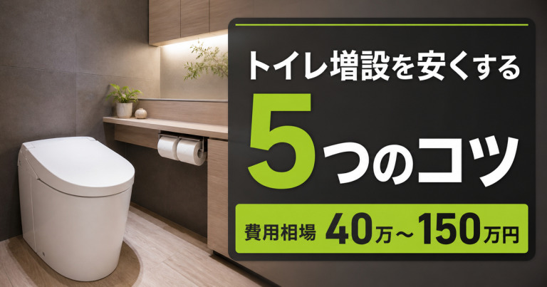 トイレの増設費用を安くするコツは？DIYでトイレの後付けはできる？