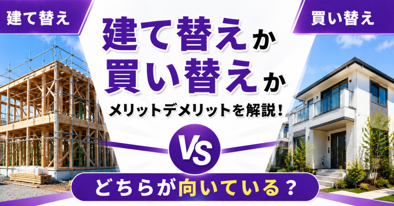建て替えと買い替えメリットデメリットを解説!どちらが向いている?