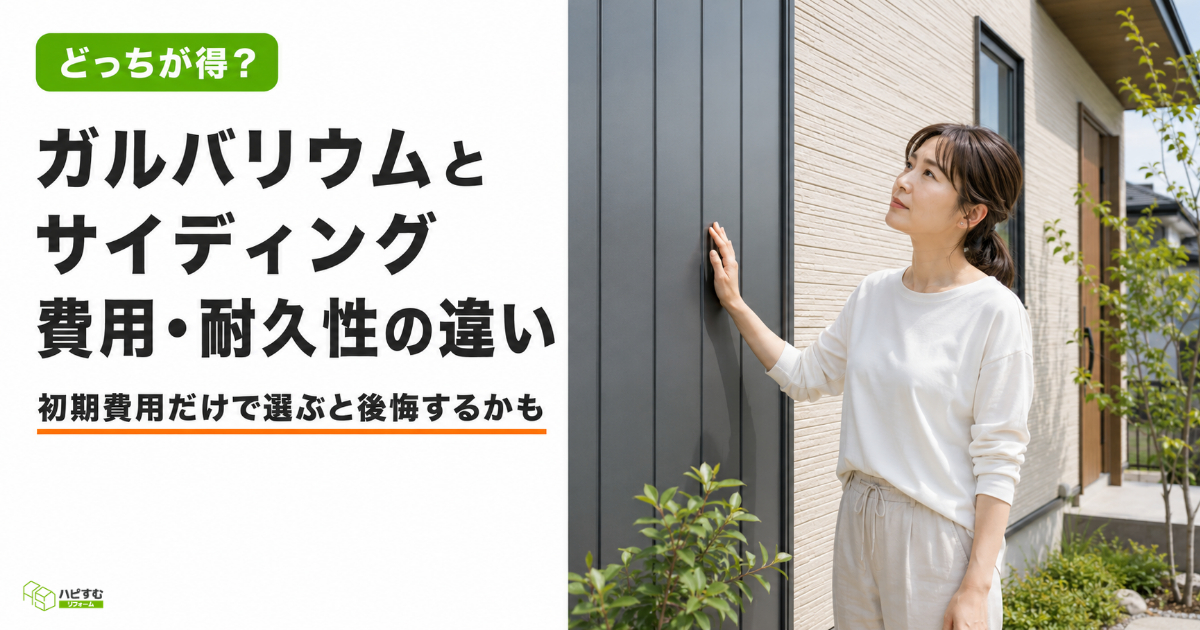 ガルバリウムとサイディングの違いは？費用・耐久性・30年メンテを比較