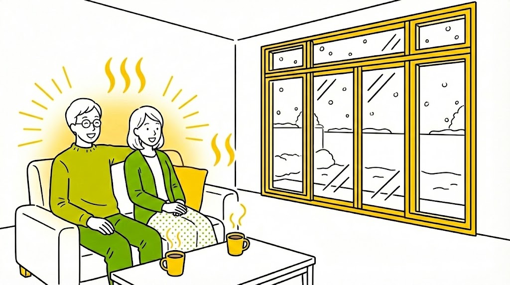 既存住宅における断熱リフォーム支援事業をイメージしたイラスト