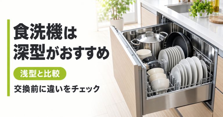 食洗機は迷ったら深型がおすすめ!交換の費用相場や浅型との違いも解説!