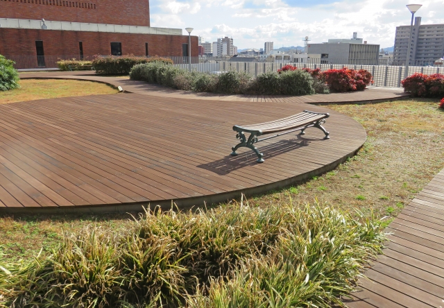 建物の屋上庭園