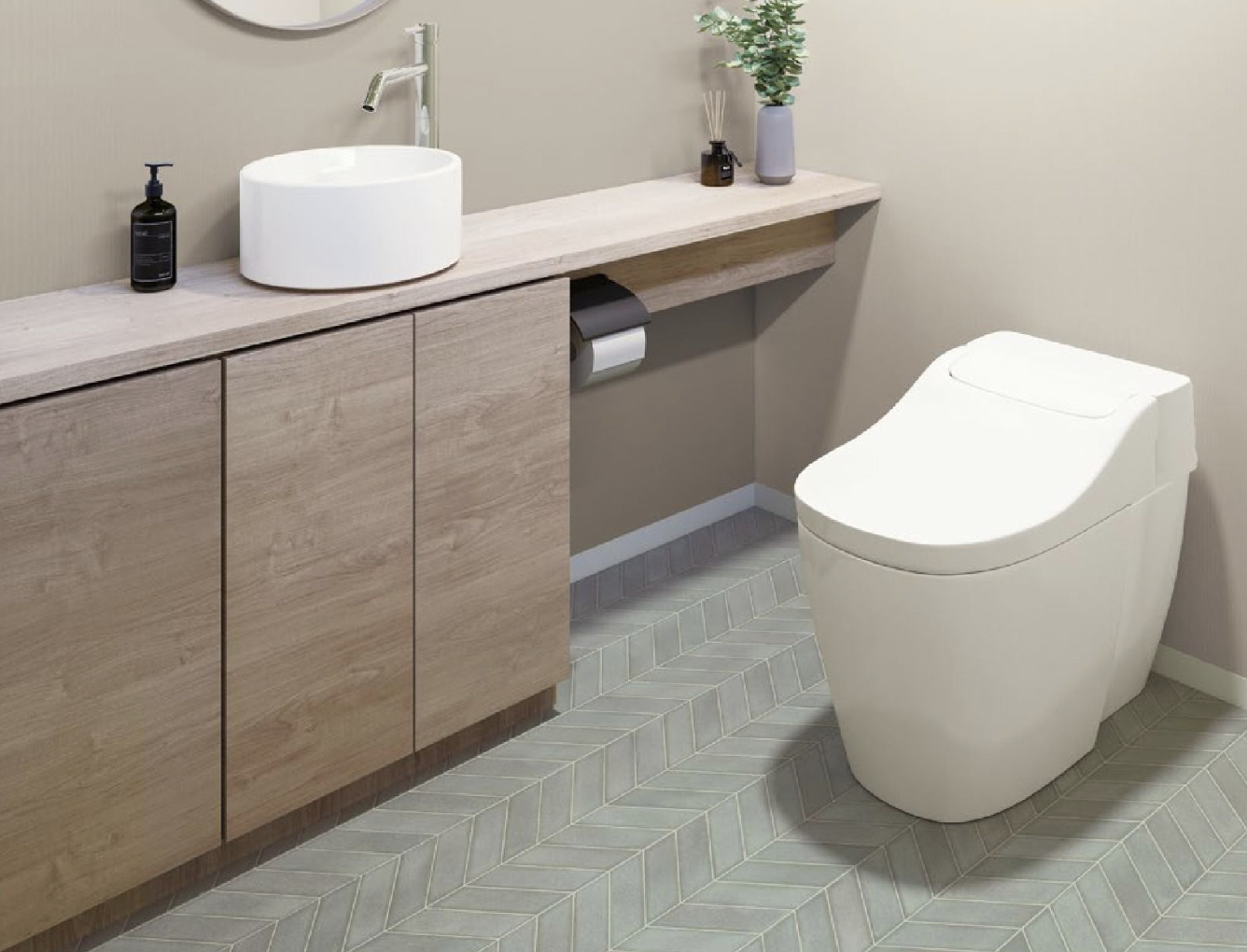 サンゲツのクッションフロアを使ったコーディネート