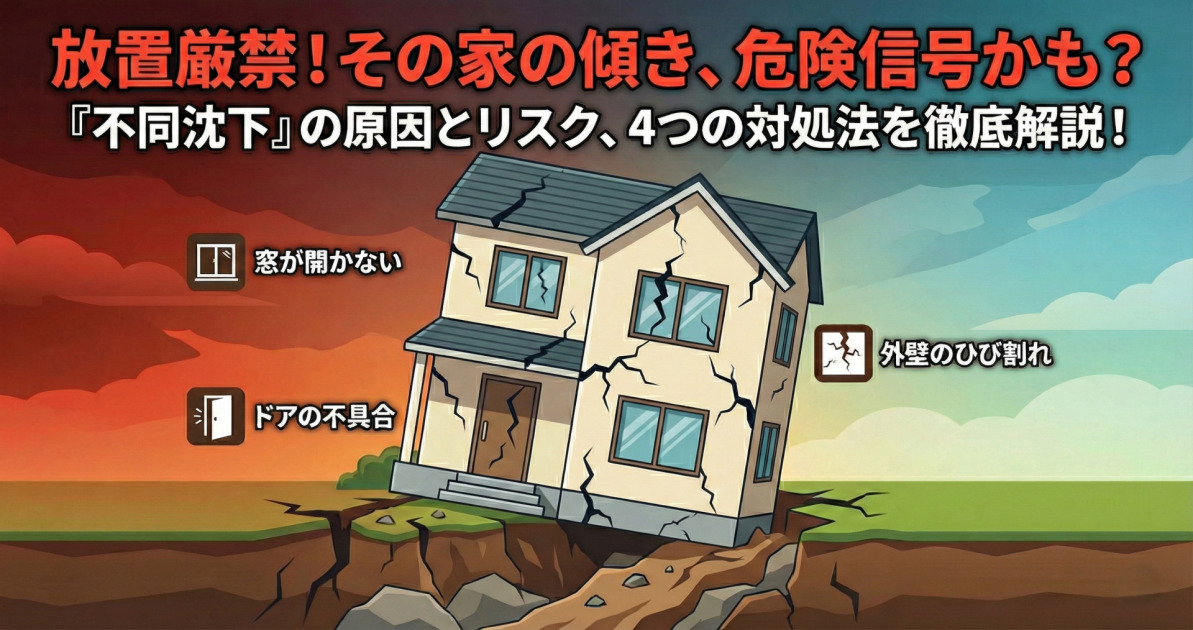 不同沈下の放置はNG!原因と対処法を徹底解説!