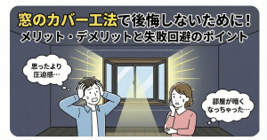 窓のカバー工法で後悔しないために！メリット・デメリットと失敗回避のポイント