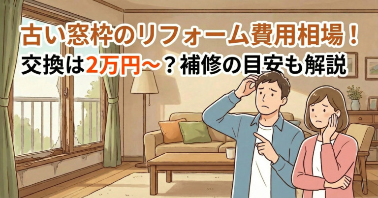 古い窓枠(木枠)のリフォーム費用相場!交換は2万円~?補修の目安も解説