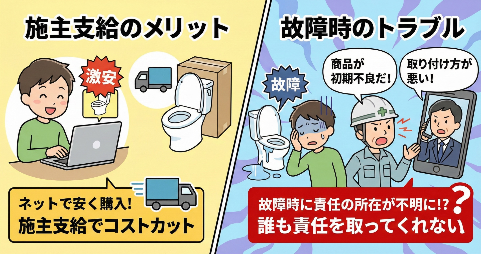 業者とメーカーで揉める施主