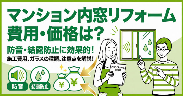 マンションの内窓リフォームにかかる費用や価格は？