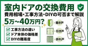室内ドアの交換費用は5万〜40万円!費用に差が出る理由と抑え方