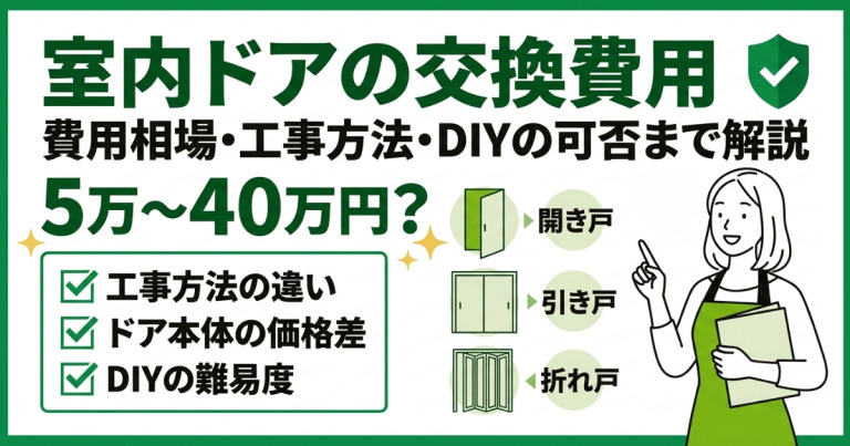 室内ドアの交換費用は5万〜40万円！費用に差が出る理由と抑え方