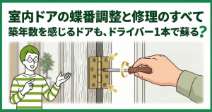 ドアの立て付けが悪い時の直し方は？ネジ締めで直るのは1〜2割