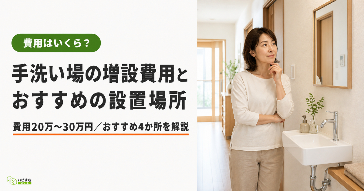 手洗い場の増設にかかる費用はどれくらい?おすすめの設置場所を紹介!