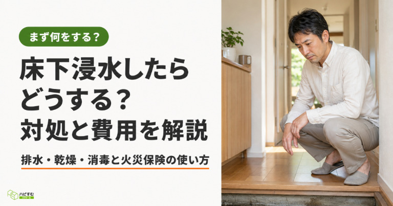 床下浸水したらどうする?どうなる?そもそも床下浸水とは?定義、対応方法を徹底解説!