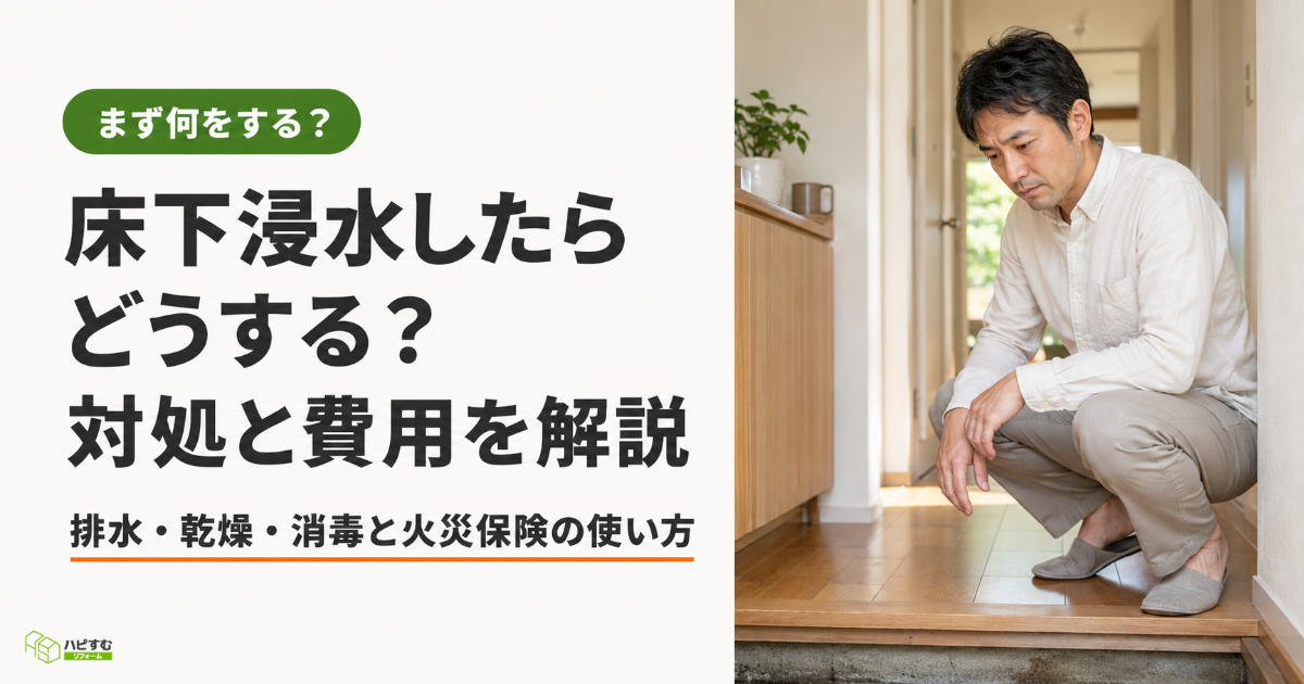 床下浸水したらどうする?どうなる?そもそも床下浸水とは?定義、対応方法を徹底解説!