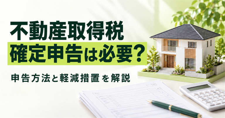不動産取得税は確定申告が必要？申告方法や軽減措置などを解説