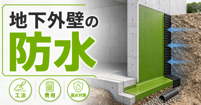 地下外壁の防水工事とは？工法や費用相場、漏水対策を解説