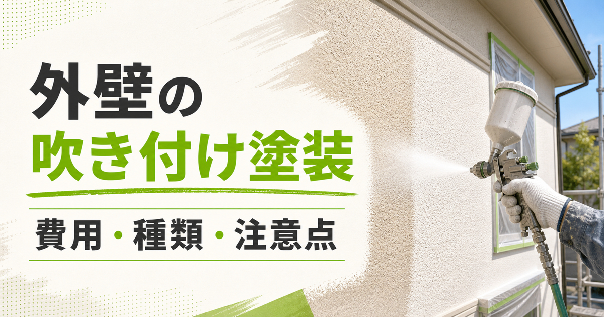 外壁の吹き付け塗装とは？費用相場・種類・耐用年数を解説