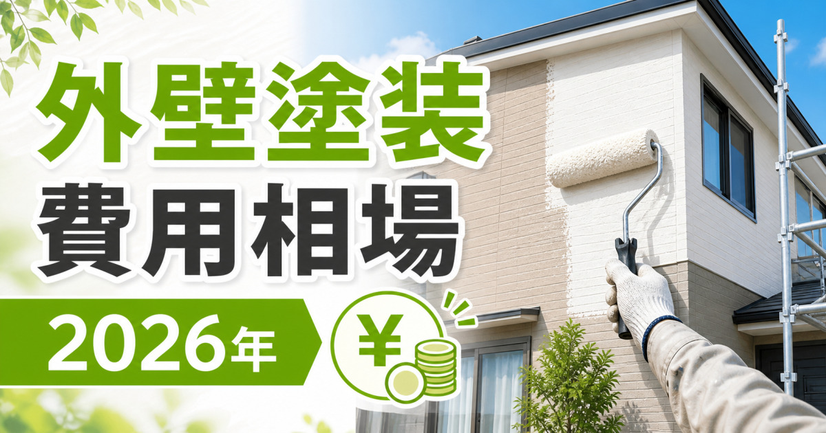 外壁塗装の費用相場！30坪・塗料別の目安と補助金【2026年】