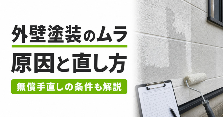 外壁塗装のムラの原因と直し方は？費用や無償手直しの条件も解説