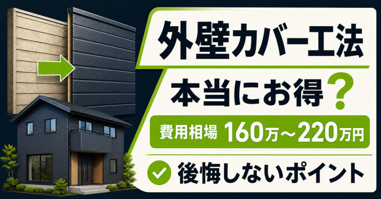 外壁のカバー工法（重ね張り）は本当にお得？費用や後悔しないポイントも