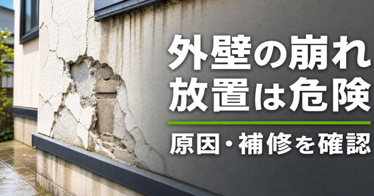 外壁が崩れる原因は？劣化チェックや補修方法を解説